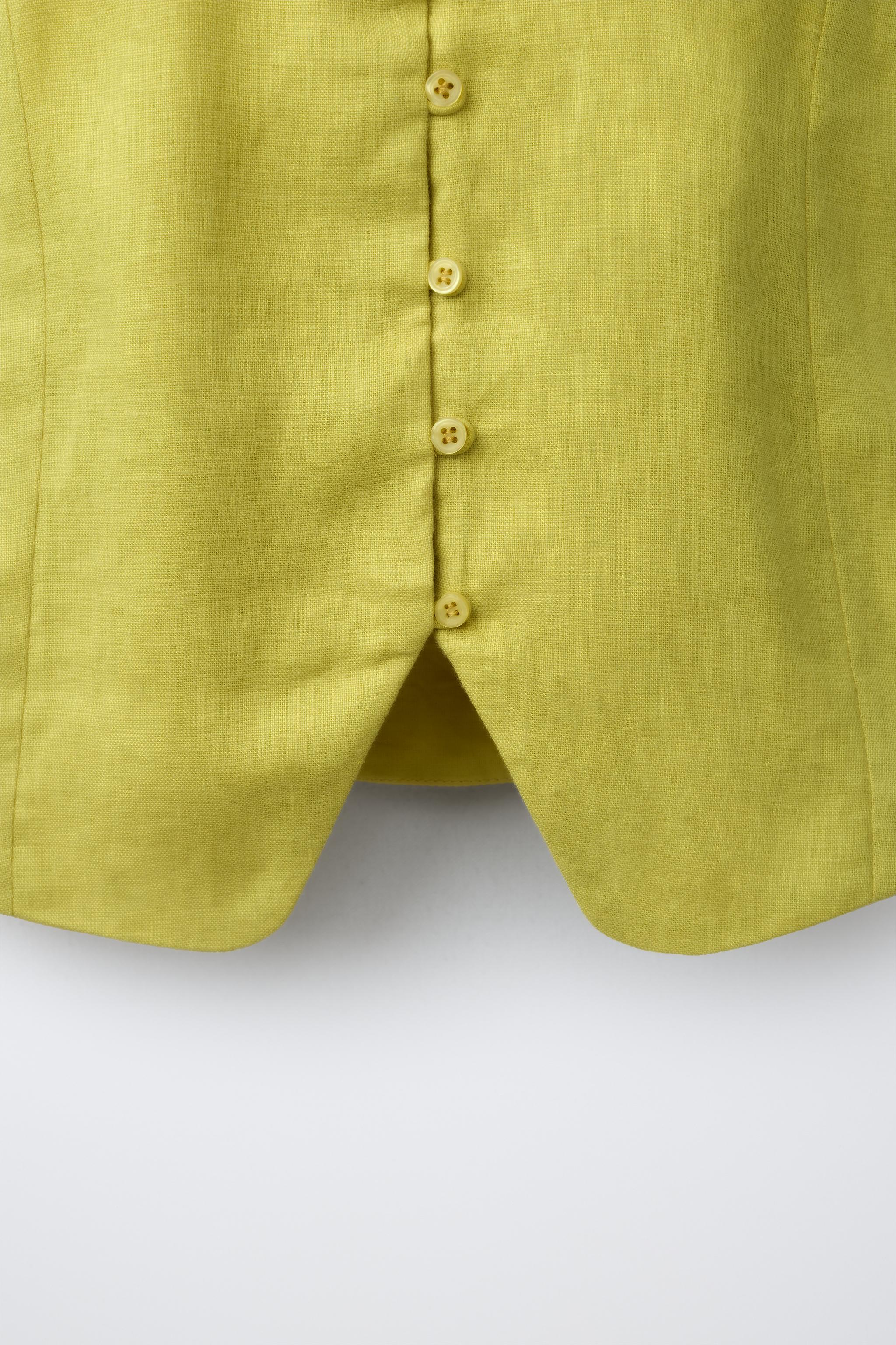 100% LINEN HALTER TOP